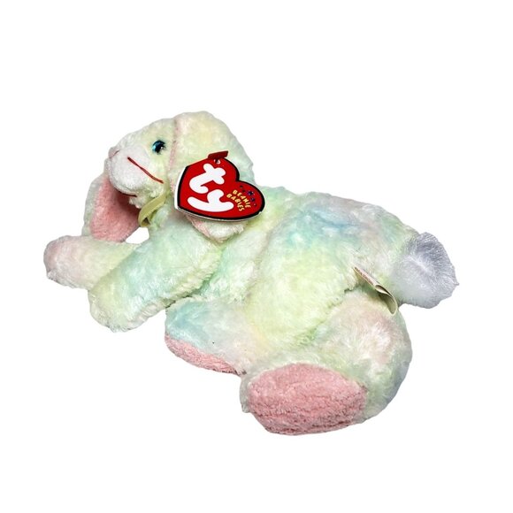 Ty Beanie Babies COTTONBALL Bunny Rabbit Easter Retired 2001 Tags Easter - Picture 2 of 9